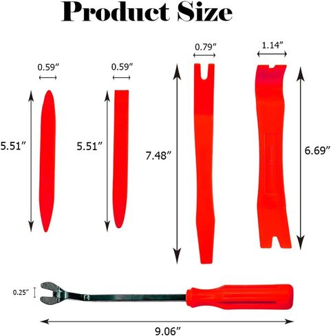 5PCS Plastic Pry Tool Kit Auto, Plastic Pry Tool, Interior Trim Removal Kit, Durable and Sturdy, Resistant to Bending and Cracking Fits Most Sedans, SUVs, Trucks, and Vans (Blue) in Kuwait