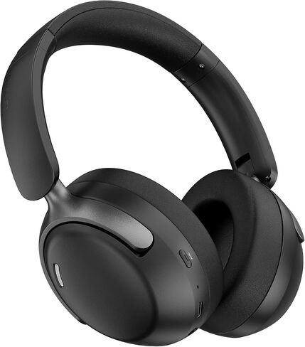 LORELEI QC30 Hybrid Active Noise Cancenlling Headphones,Wireless Over Ear Bluetooth Headsets with Microphone, 60H Playtime Foldable Lightweight, Deep Bass, Memory Earmuffs (Dunes Grey) in Saudi Arabia