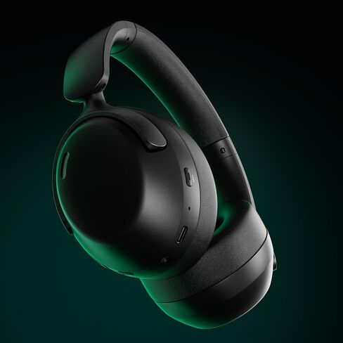 LORELEI QC30 Hybrid Active Noise Cancenlling Headphones,Wireless Over Ear Bluetooth Headsets with Microphone, 60H Playtime Foldable Lightweight, Deep Bass, Memory Earmuffs (Dunes Grey) in Saudi Arabia