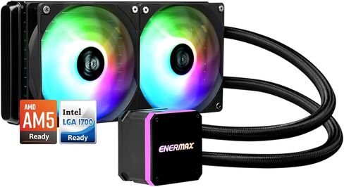 ENERMAX LIQMAX V4 120mm AIO CPU Liquid Cooler w/Digital Display, 120mm SilentFlow PWM Fan 320W TDP, for Intel 1851/1700/1200/115X, AMD AM5/AM4 in Saudi Arabia