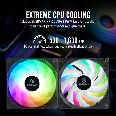 ENERMAX LIQMAX V4 120mm AIO CPU Liquid Cooler w/Digital Display, 120mm SilentFlow PWM Fan 320W TDP, for Intel 1851/1700/1200/115X, AMD AM5/AM4 in Saudi Arabia