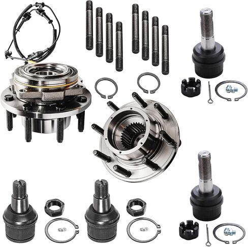 Detroit Axle-4WD Front 6PC Wheel Bearing Hubs Kit for 05-10 Ford F-250 F-350 Super Duty ، 2 Wheel Bearing and Hubs 4 Ball Ball Confisions 2005 2007 2007 2008 2010 Replacement in Saudi Arabia