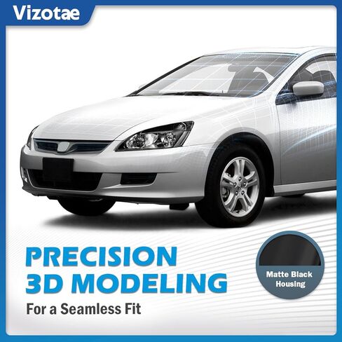 Headlights Assembly for 2003-2007 Honda Accord Halogen Headlamp Replacement, High/Low Beam W/Bulbs, Driver & Passenger Side in Kuwait
