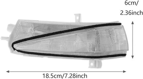 Rear View LED Side Mirror Turn Signal Passenger Side, Car Rearview Mirror Side Marker Light, Compatible with Honda Civic Hybrid 2006-2011 8th Geneion, Right Side in Saudi Arabia