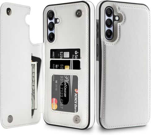 HianDier for Samsung Galaxy A54 5G Case with Card Holder Wallet Case for Women Men PU Leather Kickstand Protective Cover Magnetic Closure Shockproof Case for Samsung Galaxy A54 5G Phone Case Black in Kuwait