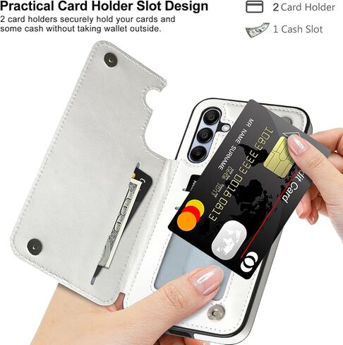 HianDier for Samsung Galaxy A54 5G Case with Card Holder Wallet Case for Women Men PU Leather Kickstand Protective Cover Magnetic Closure Shockproof Case for Samsung Galaxy A54 5G Phone Case Black in Kuwait