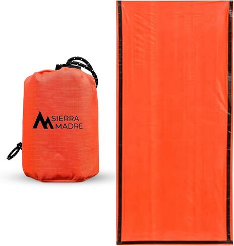 حقيبة النوم في حالات الطوارئ في سييرا مادري-خيمة ساكس حرارية مميتة مائية مميتة للمشي لمسافات طويلة ، وأكياس الأخطاء ، ومجموعات البقاء على قيد الحياة-بطانية بقاء الطوارئ للاحتفاظ بالحرارة 10 حزمة in Kuwait