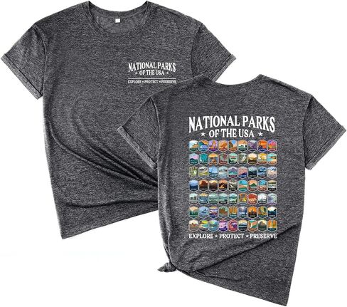 National Parks of The USA Shirt Outdoor Adventure T-Shirt Nature Hiking Camping T-Shirt in Saudi Arabia