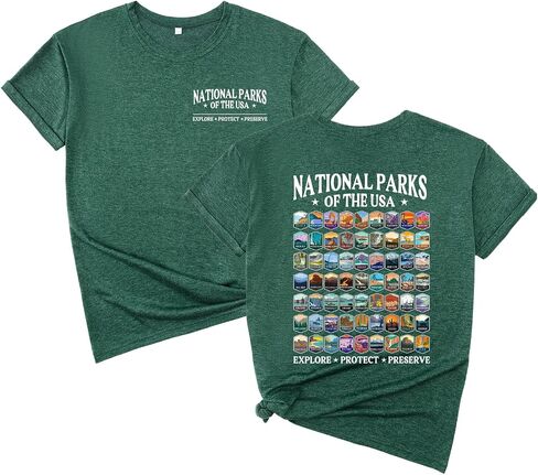 National Parks of The USA Shirt Outdoor Adventure T-Shirt Nature Hiking Camping T-Shirt in Saudi Arabia
