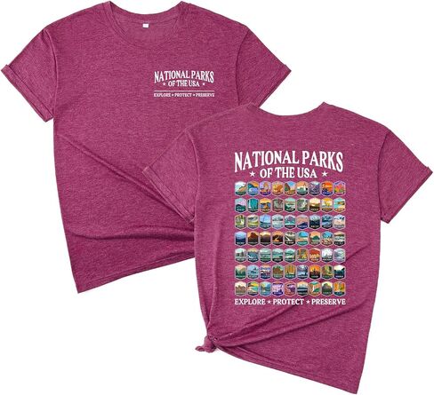 National Parks of The USA Shirt Outdoor Adventure T-Shirt Nature Hiking Camping T-Shirt in Saudi Arabia