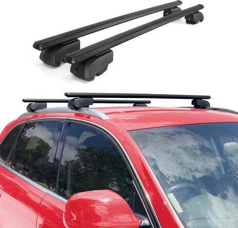 OMAC Roof Rack Cross Bars for Car, SUV, Truck, Fits Flush-Mounted Roof Rails, 47 inches, Aluminium, 165 Lbs, Black in Saudi Arabia