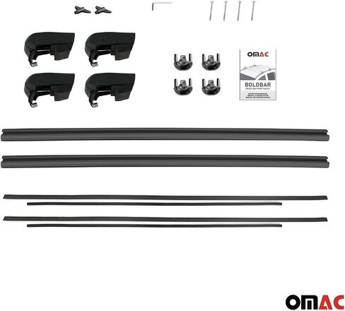 OMAC Roof Rack Cross Bars for Car, SUV, Truck, Fits Flush-Mounted Roof Rails, 47 inches, Aluminium, 165 Lbs, Black in Saudi Arabia