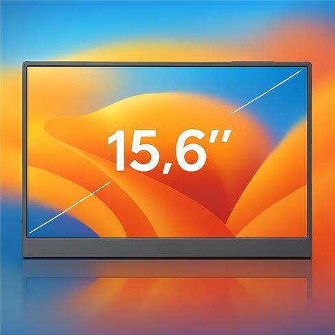 15.6 inch Portable 10-Point Touch Screen Monitor|FHD 1080P|IPS Anti-Glare Display, USB-C/HDMI Plug & Play|Compatible with Laptop, PC, Phone, PS5|Switch, Dual Monitor for Work & Gaming in Kuwait