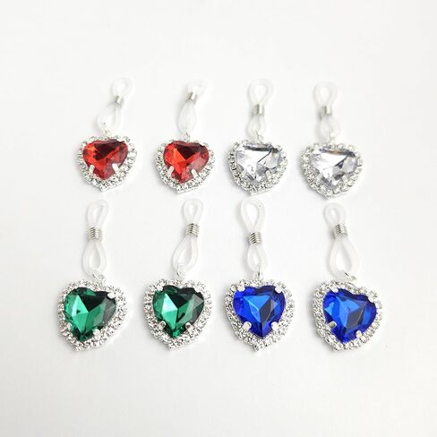 Sparkling CZ Crystal Heart Dangle Non Piercing Fake Nipple Rings for Women Adjustable Nipple Noose Non Pierced Fake Nipple Ring Dainty Fake Nipple Jewelry in Saudi Arabia