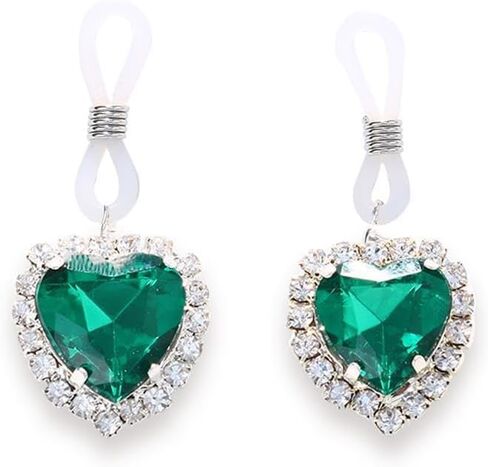 Sparkling CZ Crystal Heart Dangle Non Piercing Fake Nipple Rings for Women Adjustable Nipple Noose Non Pierced Fake Nipple Ring Dainty Fake Nipple Jewelry in Saudi Arabia