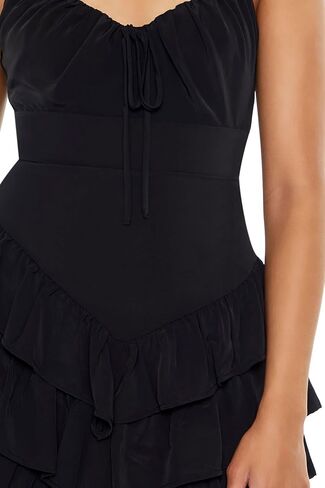 Forever 21 Women's Cutout Tiered Ruffle Mini Dress in Saudi Arabia