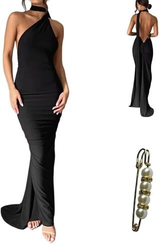 Women Sexy Backless Dress Open Back Cocktail Maxi Dress for Women in Saudi Arabia