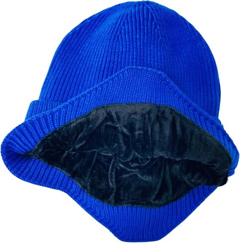 Super Soft Plush-Lined Solid Color Knitted Sport Cuffed Hat with Ear Cover in Saudi Arabia