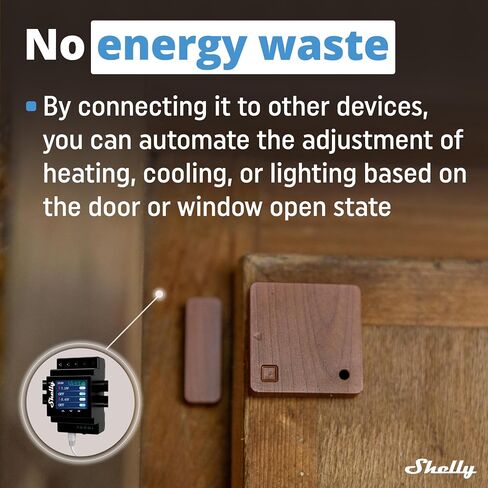 Shelly Blu Door/Window Black | Bluetooth Operated Sensor | Home Automation | iOS Android App | Alexa & Google Home Compatibility | Lux and Tilt Angle Measurement | Set Custom Activation Scenes in Saudi Arabia
