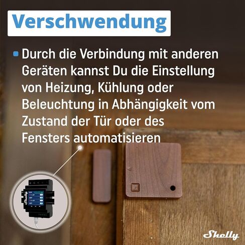 Shelly Blu Door/Window Black | Bluetooth Operated Sensor | Home Automation | iOS Android App | Alexa & Google Home Compatibility | Lux and Tilt Angle Measurement | Set Custom Activation Scenes in Saudi Arabia