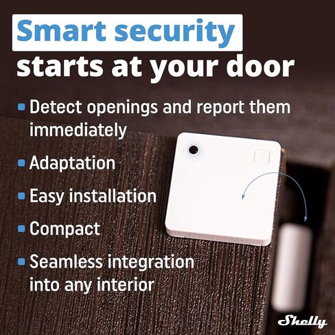 Shelly Blu Door/Window Black | Bluetooth Operated Sensor | Home Automation | iOS Android App | Alexa & Google Home Compatibility | Lux and Tilt Angle Measurement | Set Custom Activation Scenes in Saudi Arabia