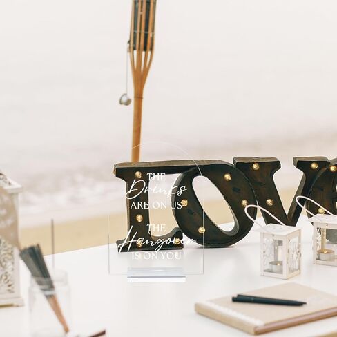 قوس الأكريليك في علامة الذاكرة المحبة ، بطاقات زفاف واضحة 5 × 7 بوصة 1/8 "سميكة وقف ، الخط الحديث ، بطاقات أكريليك مقروء in Kuwait