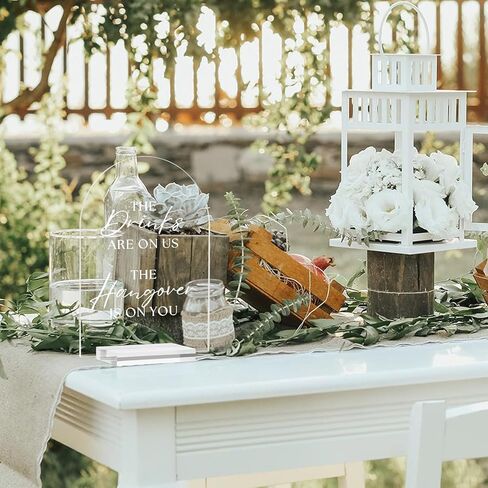 قوس الأكريليك في علامة الذاكرة المحبة ، بطاقات زفاف واضحة 5 × 7 بوصة 1/8 "سميكة وقف ، الخط الحديث ، بطاقات أكريليك مقروء in Kuwait