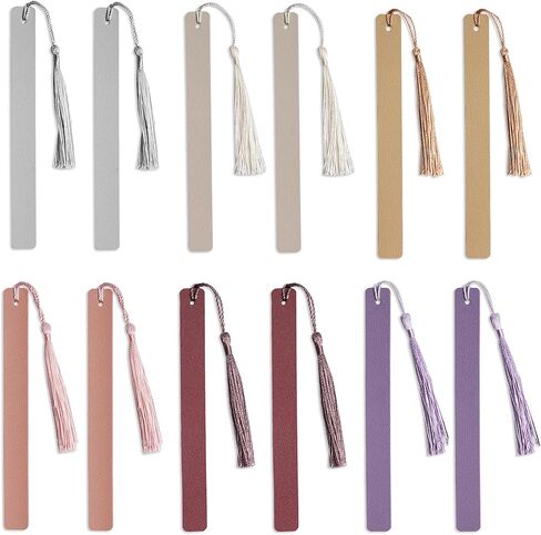 12 Pcs Pastel Leather Bookmarks Colorful Bookmarks Leather Bookmarks for Women Students Teachers Book Lovers Reading Supplies(12colors) in Kuwait