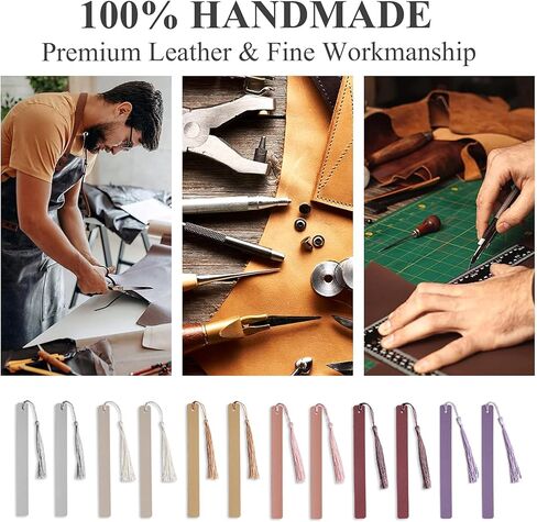 12 Pcs Pastel Leather Bookmarks Colorful Bookmarks Leather Bookmarks for Women Students Teachers Book Lovers Reading Supplies(12colors) in Kuwait