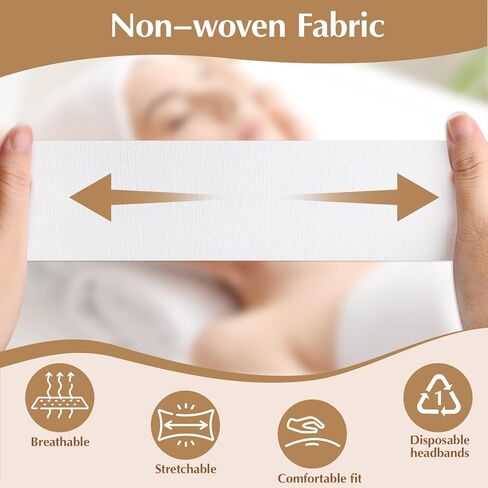 200 جهاز كمبيوتر قابل للتخلص من الشعر للنساء ، عصابة رأس سبا غير منسوجة للمكياج والسفر وتأمين الشعر أثناء الوجه in Kuwait