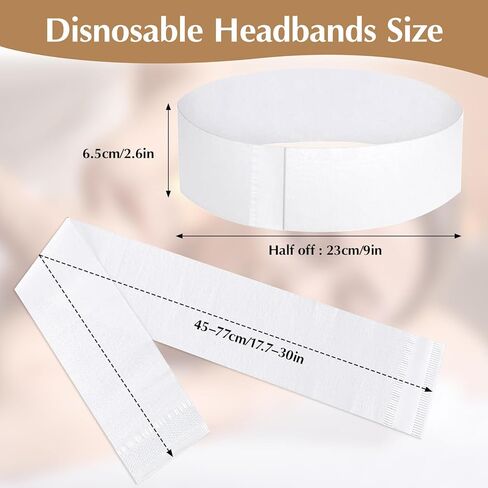 200 جهاز كمبيوتر قابل للتخلص من الشعر للنساء ، عصابة رأس سبا غير منسوجة للمكياج والسفر وتأمين الشعر أثناء الوجه in Kuwait