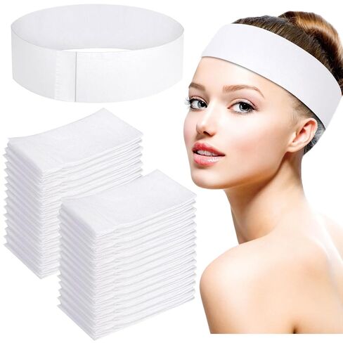 200 جهاز كمبيوتر قابل للتخلص من الشعر للنساء ، عصابة رأس سبا غير منسوجة للمكياج والسفر وتأمين الشعر أثناء الوجه in Kuwait