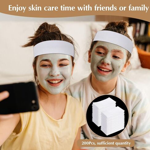 200 جهاز كمبيوتر قابل للتخلص من الشعر للنساء ، عصابة رأس سبا غير منسوجة للمكياج والسفر وتأمين الشعر أثناء الوجه in Kuwait