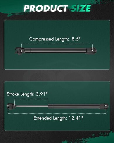 SCITOO Hood Trunk Lift Supports Replacement Struts Gas Springs Shocks Fit for Chrysler 300 2005-2008 in Kuwait