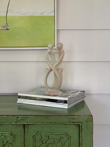 Natural 10-inch Tall Soapstone Family Sculpture - 2 Parents 3 Children in Kuwait