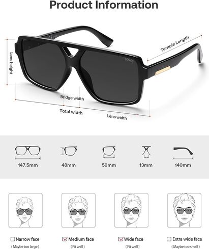 Sojos Retro square speed speed spolectes for women and men shades shades classic barge sun glass sj2618 in Saudi Arabia