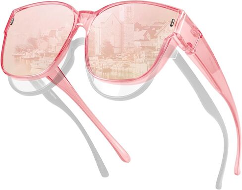 Trysee® Oversized Sunglasses Over Prescription Glasses for Women Polarized Fit Over Shade with UV Protection TS3091 in Kuwait