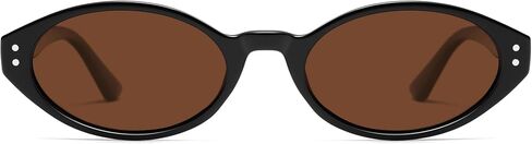 Retro Polarized Oval Sunglasses for Women Chic Cat Eye Small 90s Sunnies Narrow Style AP3743 in Kuwait