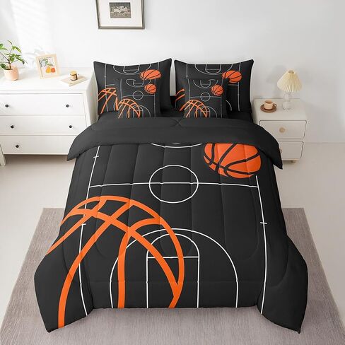 مجموعة الفراش Feelyou Football Set Queen 7 Pitch Kids Soccer Ball Pattern for Boys Girls Teens Sports Sports Bed Bed في حقيبة مع ما يعزفه وألواح وأغطية وسادة ووسادة in Saudi Arabia