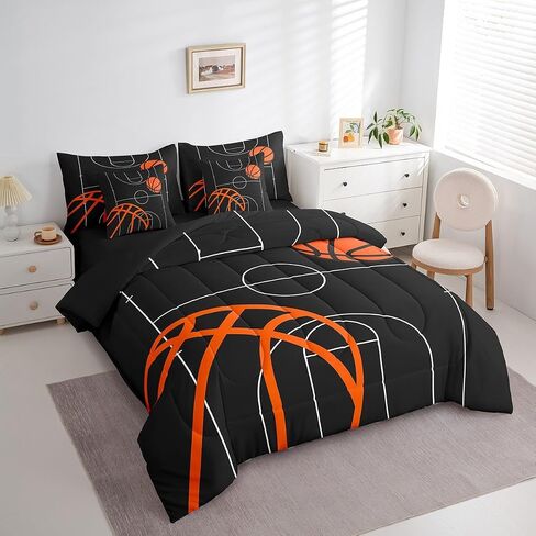مجموعة الفراش Feelyou Football Set Queen 7 Pitch Kids Soccer Ball Pattern for Boys Girls Teens Sports Sports Bed Bed في حقيبة مع ما يعزفه وألواح وأغطية وسادة ووسادة in Saudi Arabia