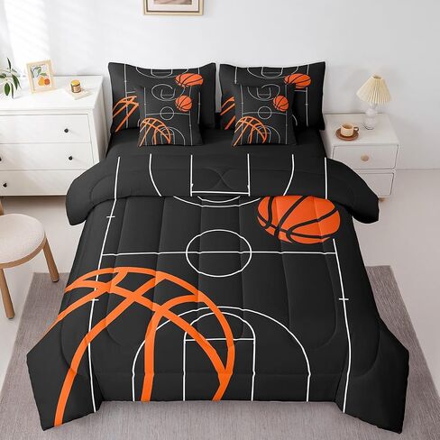 مجموعة الفراش Feelyou Football Set Queen 7 Pitch Kids Soccer Ball Pattern for Boys Girls Teens Sports Sports Bed Bed في حقيبة مع ما يعزفه وألواح وأغطية وسادة ووسادة in Saudi Arabia