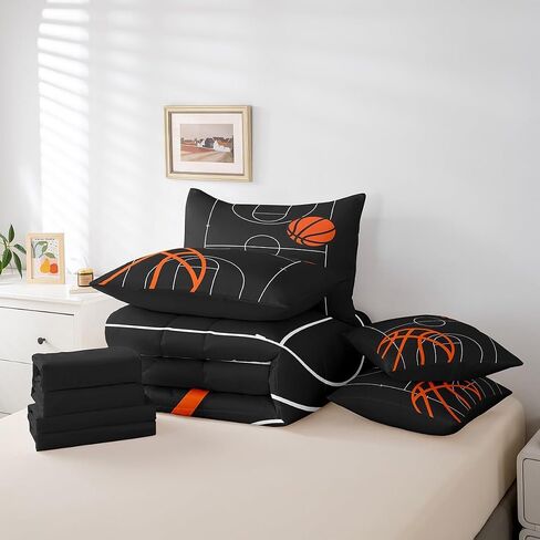 مجموعة الفراش Feelyou Football Set Queen 7 Pitch Kids Soccer Ball Pattern for Boys Girls Teens Sports Sports Bed Bed في حقيبة مع ما يعزفه وألواح وأغطية وسادة ووسادة in Saudi Arabia