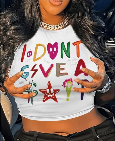 Y2K Baby Tees Graphic Crop Tops for Women Cropped Tshirt Summer Aesthetic Fairy Grunge Tops Clothes for Teen Girls in Kuwait