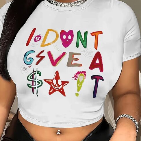 Y2K Baby Tees Graphic Crop Tops for Women Cropped Tshirt Summer Aesthetic Fairy Grunge Tops Clothes for Teen Girls in Kuwait