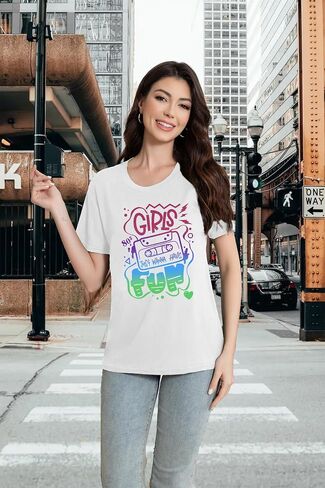 قميص الثمانينات للنساء Retro Vintage '80s' Party tshirt Girls Just Wanna Toe Tops Tops in Kuwait