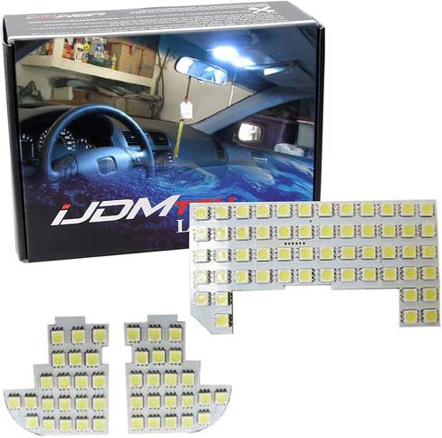 iJDMTOY Extremely Bright Xenon White 3 PCS 57-SMD Lights Exact Fit LED Panel Lights Interior Package Compatible with Honda Accord Civic CR-V Insight Acura TSX in Saudi Arabia