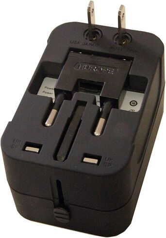 Universal Travel Adapter, PD20W International Power Adapter,1 Type-C & 1 USB-A Fast Charging Travel Charger, All in One Worldwide Wall Travel Plug Adapter, Outlet Power Plug Converter for EU UK USA AU in Kuwait