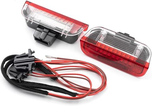 NJSBYL Led Door Panel Courtesy Lights for Atlas Arteon CC Eos Jetta MK5 MK6 Pasat-B6 NMS Golf MK7 Rabbit Footwell Step Welcome Light Side Door LED Projector Lamps White in Saudi Arabia