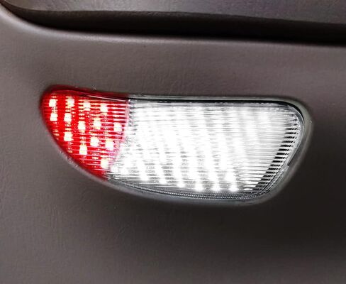 IJdmtoy Clear Lens 45-RED-RED/WHITE SIDE DOOR SESSILES COMMEBSINS متوافقة مع Ford 1997-2003 F150 ، 1997-1999 F250 Light Duty ، استبدل مصابيح العدسة الصافية/الحمراء OEM in Saudi Arabia