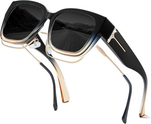 Trysee Polarized Fit Over Sunglasses with Rhinestone for Women UV400 Protection Sun Glasses TS7511 in Saudi Arabia